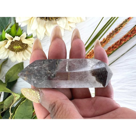 Garden Quartz Double Terminated Point - 3.4" Lodolite in Quartz DT - UNIQUE Gard - Picture 7 of 10